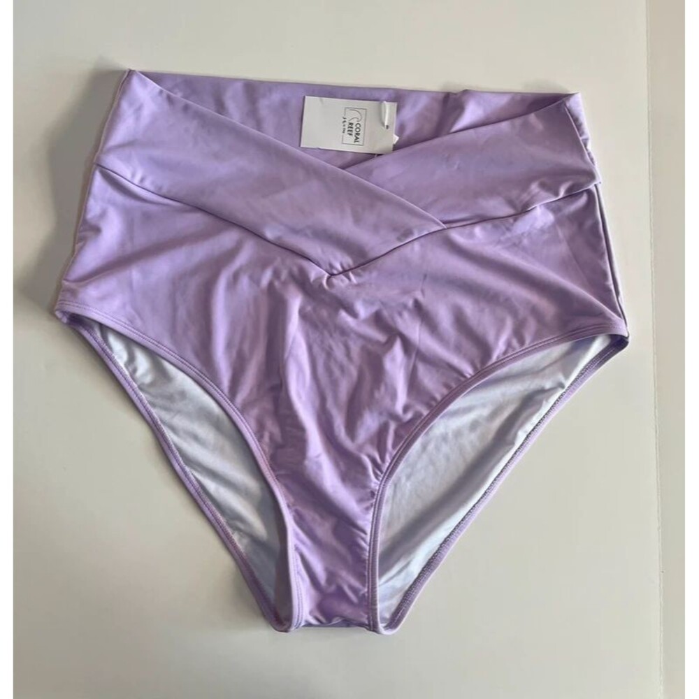 NWT Coral Reef Lavender Bikini Swim Bottoms size XXXL 22/24